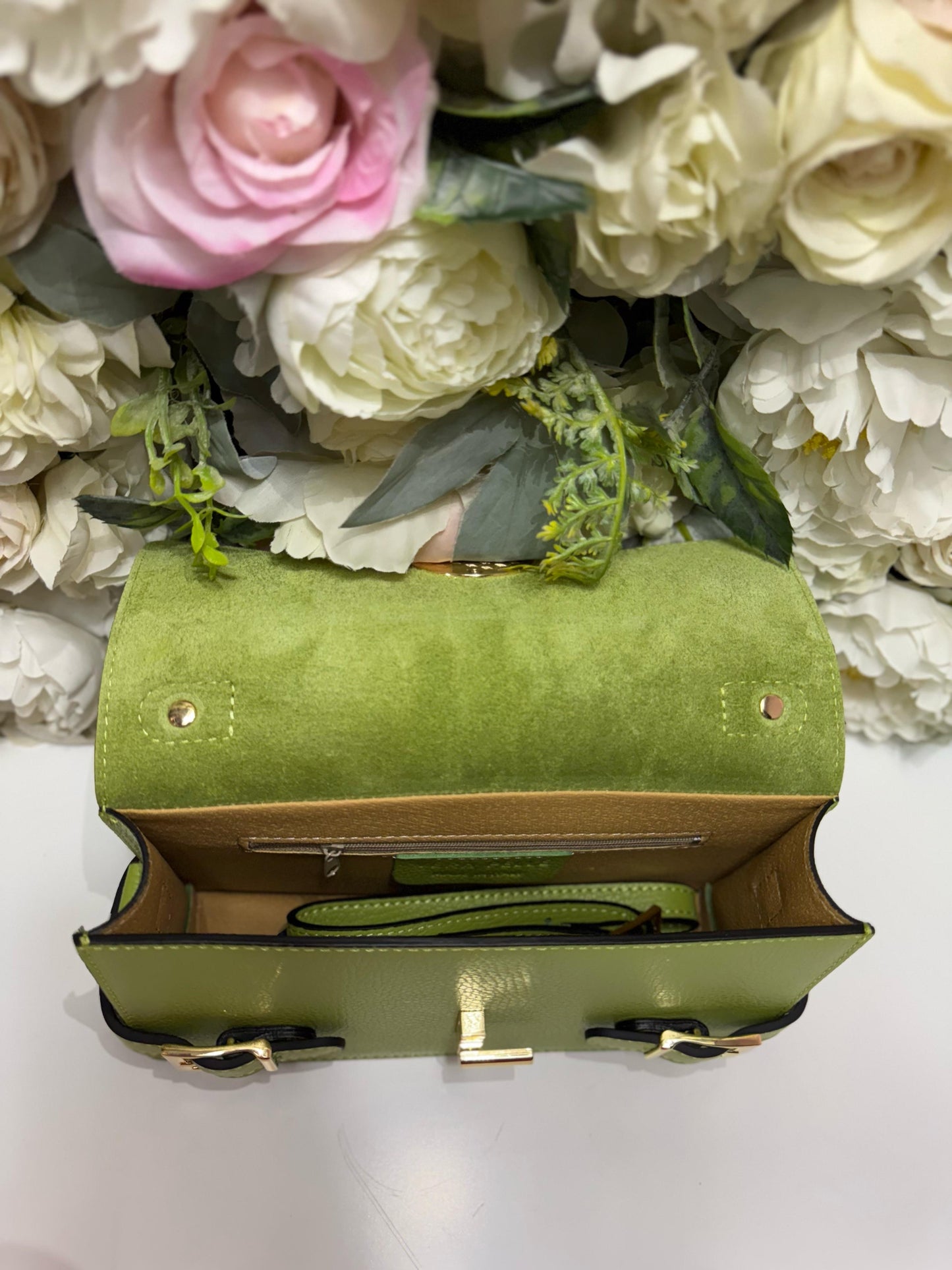 Geanta crossbody din piele naturala