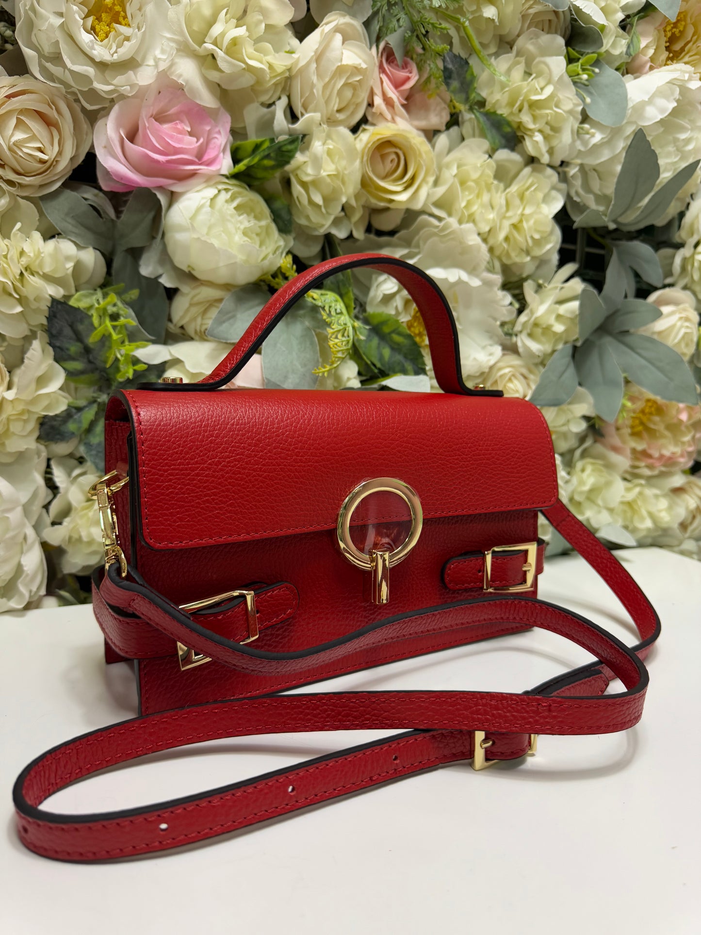 Geanta crossbody din piele naturala
