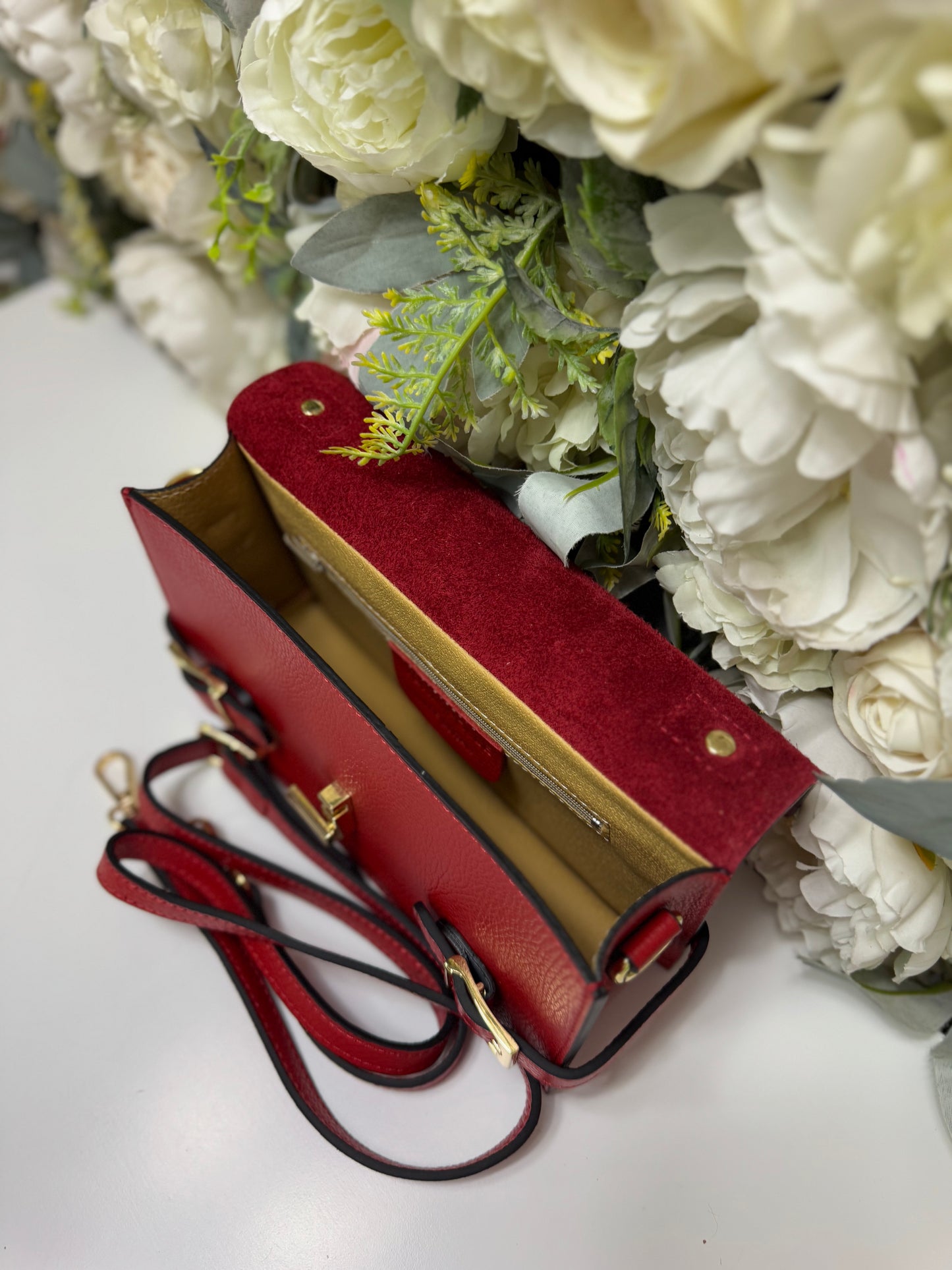 Geanta crossbody din piele naturala